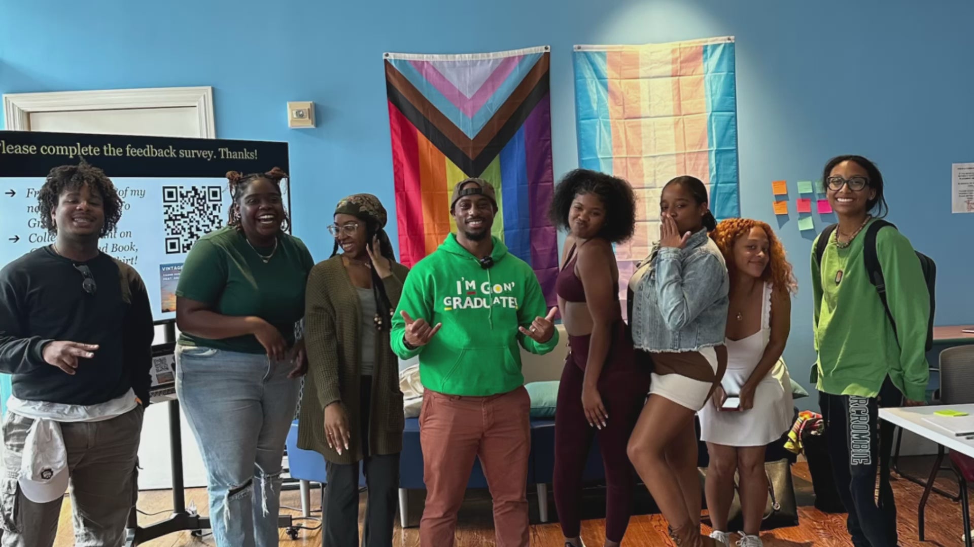 Load video: Video that celebrates Black college graduates.
